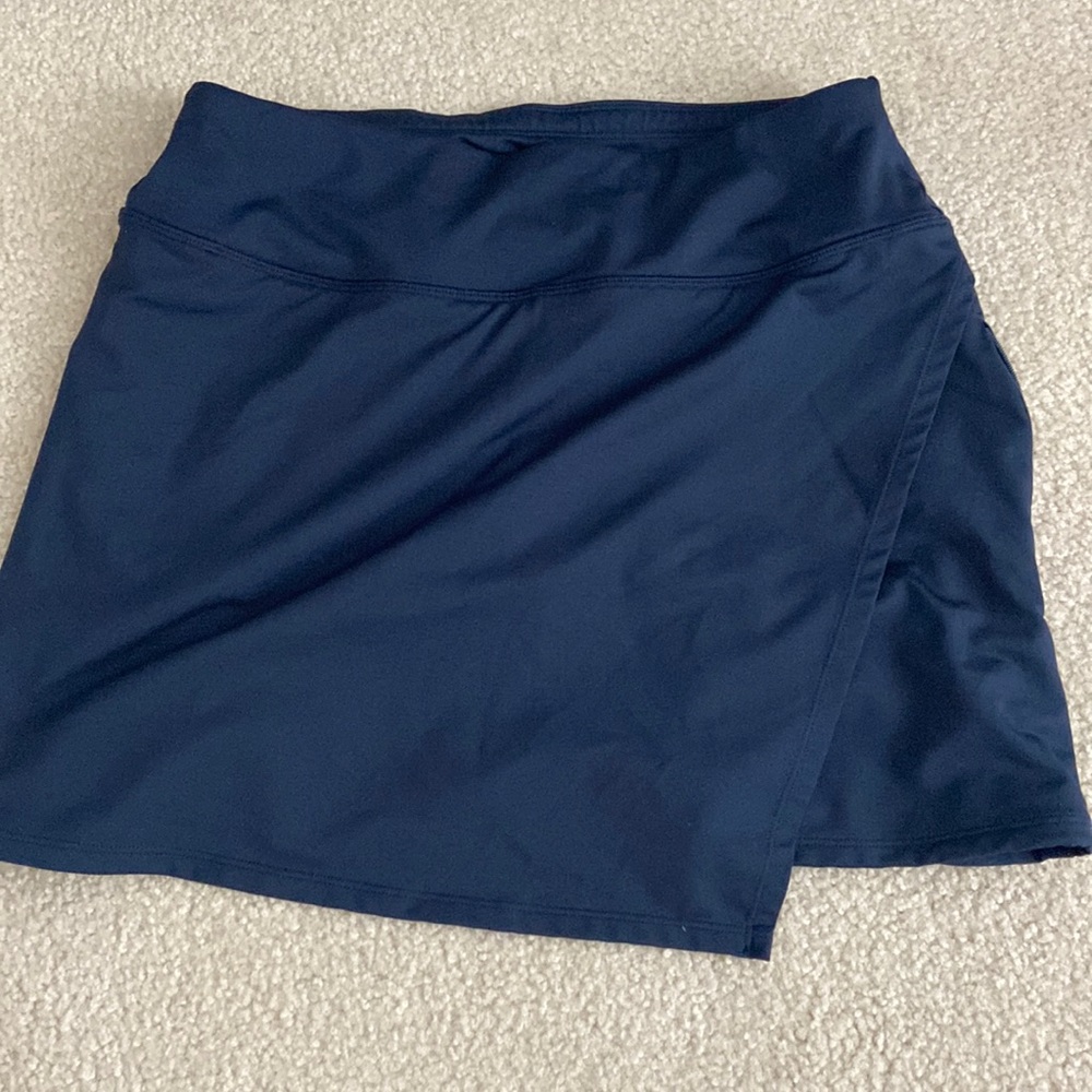 Athleta Navy blue skort asymmetrical hem